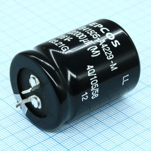 B41505A4229M000, Конденсатор алюминиевый электролитический 22000мкФ ±20% 16В защелкиваемые выводы