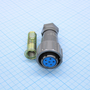 FQ18-6TK-8, Розетка цилиндрическая на кабель