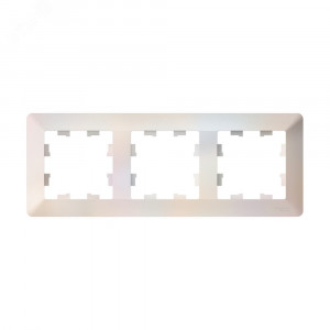 ATLASDESIGN AIR 3-постовая РАМКА, ЖЕМЧУГ/дымчатый белый ATN220403