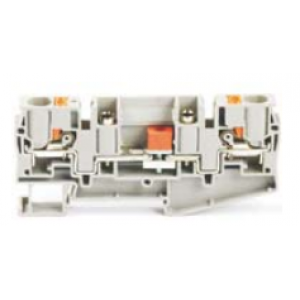 Измерительная клемма UJ6-6S, Измерительная клемма, тип фиксации провода: Push-in, номинальное сечение: 6 мм кв., 32A, 800V, ширина: 8,2 мм, цвет: серый, тип монтажа: DIN35