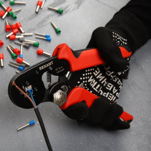 HT-16-4, Кримпер для обжима штыревых наконечников 0.08-16.0 мм2 с регулятором прижимного усилия