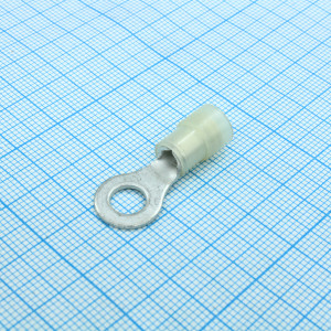 Наконечник кабельный кольцевой изолированный ВНКИ 6.0-6 серия ПРОФИ, Виброустойчивый кольцевой кабельный изолированный наконечник с нейлоновой манжетой, сечение 2.5-6 мм2 под М6