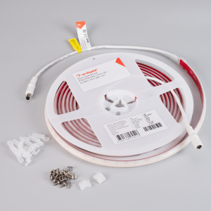 Лента герметичная RTW-PSW-A304-12mm 24V Warm3500 (25 W/m, IP67, 2835, 5m) 045222, Светодиодная лента RTW-A304, герметичная IP67 (PSW - матовая силиконовая экструзия). Светодиоды SMD 2835, 304 шт/м (1520 шт на 5 м), белая плата, скотч 3M. Цвет ТЕПЛЫЙ 3500 K, цветопередача CRI>80, угол 160°. Питание 24 В, мощность 25 Вт/м (125 Вт на 5 м)