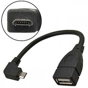 USB AF TO MICROUSB 90 DEGREES (SZC), Кабель компьютерный переходный USB SZC USB AF-Micro USB, угловой 90°