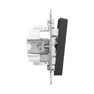 Механизм выключателя, двухклавишный, проходной, ч-рный Эпика EKF UP1-SWB-21