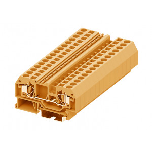 Проходная клемма 206922, Проходная клемма, тип фиксации провода: пружинный, номинальное сечение: 6 мм кв., 41A, 800V, ширина: 8 мм, цвет: оранжевый, тип монтажа: DIN35