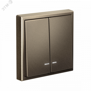 Выключатель 2-кл. ArtGallery (сх. 5а) 10AX с подсветкой механизм мокко SE GAL000653