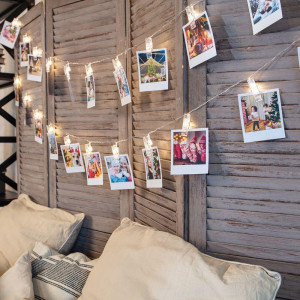 Гирлянда светодиодная Прищепки 30 LED, 5 м, теплый белый цвет свечения 303-032