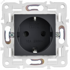 SKANDY Розетка с заземлением с защитными шторками 16А SK-R04T титан IEK SK-R14-16-K48