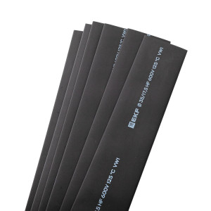 Термоусаживаемая трубка ТУТ нг 35/17.5 черная в отрезках по 1м PROxima tut-35-b-1m