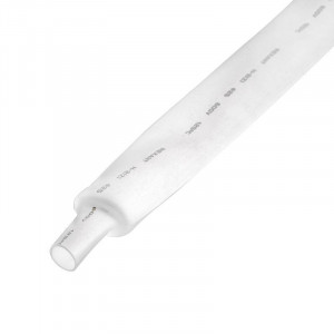 Трубка термоусадочная ТУТ нг 25,0/12,5 белая, термоусаживаемая трубка в метровой нарезке, не поддерживает горение