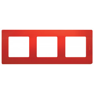 ETIKA Рамка 3 поста красная 672533