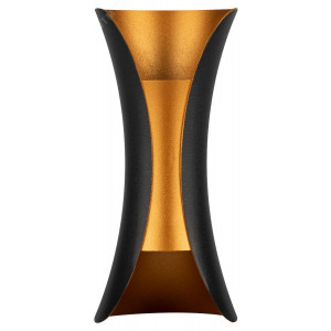 Светильник светодиодный WL42 BK+GD 10Вт 3500К IP54 для интерьера/фасадов черн./зол. Б0054420