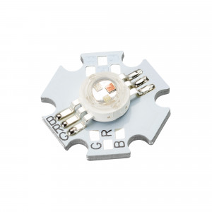 Мощный светодиод ARPL-Star-3W-EPA-RGB (350mA, W/W) 022248, Мощный светодиод на белой плате Star, d=20 мм, h=5.8 мм. Чипы EPILEDS 32-35 mil. Цвет свечения RGB: красный (620-630 нм), зеленый (520-530 нм), синий (460-470 нм). Угол излучения 120-140°. Световой поток 60-80 лм (красный), 90-100 лм (зеленый), 20-30 лм с