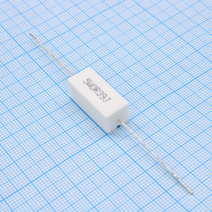 SQP5000R39JBP, Резистор керамический цементный аксиальный (SQP) 5Вт 0.39Ом ±5%