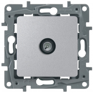 ETIKA Розетка телевизионная TV Звезда алюминий 672451