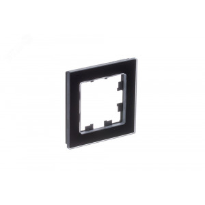 ATLASDESIGN NATURE 1-постовая РАМКА, НАТУРАЛЬНОЕ СТЕКЛО, ЧЕРНЫЙ (2шт) C2 ATN361001