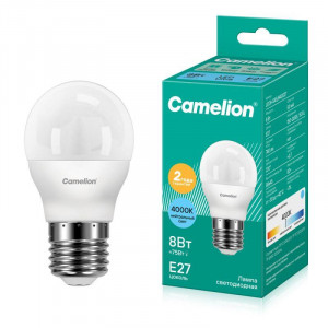 Лампа светодиодная LED8-G45/845/E27 8Вт шар 4500К бел. E27 750лм 170-265В 12394