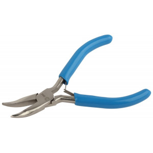 Тонкогубцы 120 мм мини с изогнутым носом обливные рукоятки Б0055909