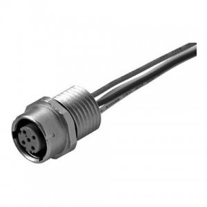 XS5P-T427-5, Кабели Ethernet / Сетевые кабели 4P Panel M12 Socket RearLock .5M Cable
