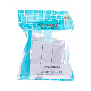 Выключатель 3-кл. СП Vesna механизм бел. 742-0288-109