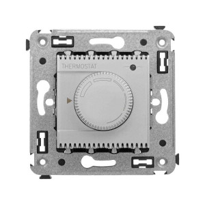 Термостат для теплых полов в стену, "Avanti", "Закаленная сталь" 4404163