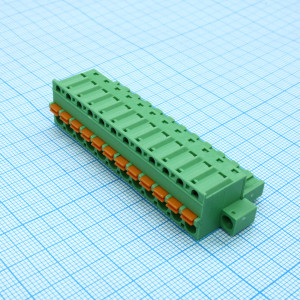 2EDGKDM-5.08-12P-14-00A(H), Нажимной безвинтовой клеммный блок 12 контактов шаг 5.08мм