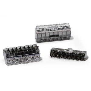 148-90053, Клеммы HelaCon Plus Mini, Push-In Style Wire Connector, Double Spring, 8-Port, (PC), Black, 200/pkg