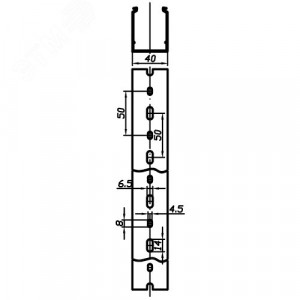 Короб перфорированный, синий RL12 40x100 00261RL