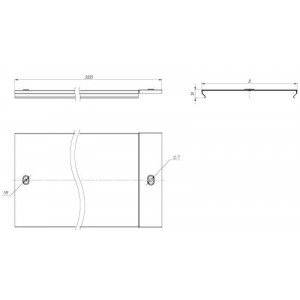 Крышка для лотка осн.200 L3000 сталь 0.6мм оцинк. k20010