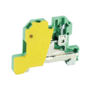 Заземляющая клемма USK-16JD, Заземляющая клемма, тип фиксации провода: винтовой, номинальное сечение: 16 мм кв., ширина: 12 мм, цвет: желто-зеленый, тип монтажа: DIN35