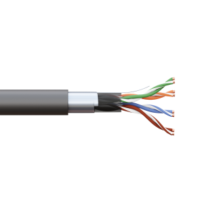 Кабель витая пара F/UTP кат.5E 4 пары 24 AWG solid внешн. LDPE черн. TERACOM PRO PRO TRP-5EFTP-04PE-BK-OUT3