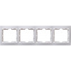 РВ-4-КБ Рамка 4местн. верт. КВАРТА (белый) EMK41-K01-DM
