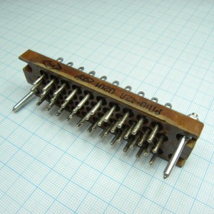 РП10-42 Л вилка, Соединитель  низкочастотный, прямоугольный, внутреннего монтажа