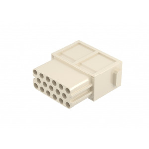 Розеточная контактная вставка HMDD-017-FC-1, Розеточная контактная вставка, обжимная фиксация, 17 полюсов, типоразмер модульный, 160V, 10A, (обжимные контакты поставляются отдельно)