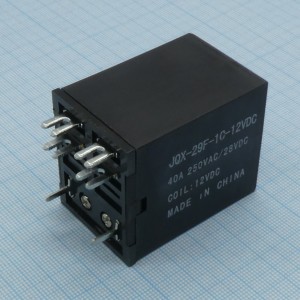 JQX-29F-1C-12VDC, Реле силовое 40А один переключающий контакт катушка 12В