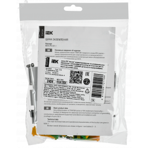 TEKFOR Шина PE земля неизолированная на универсальном держателе 8х12-8-Ж IEK TF-NN20-08-DL-K05