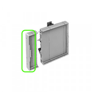 Корпус WEB 01.001.5593.0, Концевая секция с держателем маркировки, часть корпуса для РЭА, ширина: 12,8 мм , пластик, цвет: серый, серия wiebox WEB 1001