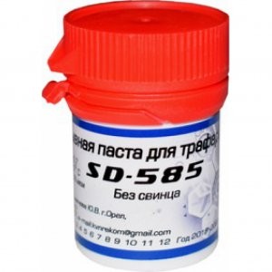 Паста паяльная SD-585, Бессвинцовая с содержанием серебра, Sn99Ag0.3Cu0.7