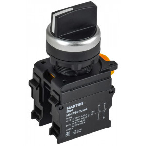 Переключатель 3 полож. 2НЗ возвратный черн. MASTER IEK MI-SW60-20X33-5-24-3-K02