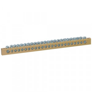 Шина NO-122-29 PEN "земля-ноль" 8х12мм 24/2 крепеж по краям латунь Б0047244