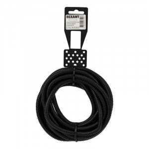 Труба автомобильная гофрированная ПП, 6,8мм, разрезная, бухта 5 м, 15-0705