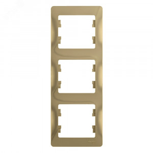 Рамка 3-м Glossa вертикал. титан SE GSL000407