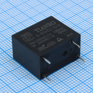 TRG1-D-5VDC-S-H, Реле сигнальное катушка 5В 5А одна группа контактов на замыкание 0.45W