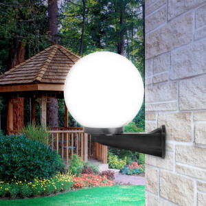 НБУ 01-60-251 Светильник садово-парковый шар опал с настенным крепежом D250mm Е27 (1/30) Б0048075