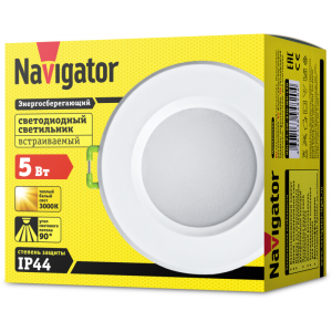 Светильник светодиодный 94 820 NDL-P1-5W-830-WH-LED 5Вт 3000К IP44 (аналог R50 40Вт) 94820