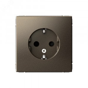 Розетка ArtGallery 16А с заземл. защ. шторки механизм мокко SE GAL000645