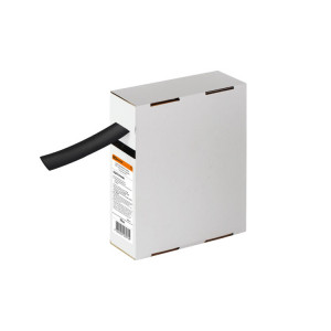 Термоусаживаемая трубка ТУТнг 16/8 черная в коробке (10 м/упак) SQ0518-0441