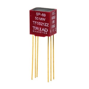 SP-69, Трансформаторы звуковой частоты / сигнальные трансформаторы Audio Transformer, PC Mount, MIL TF5S21ZZ, 50mW, 300Hz to 100kHz Frequency, 600ohm Primary/Matching Impedance, 150/600ohm Secondary Impedance