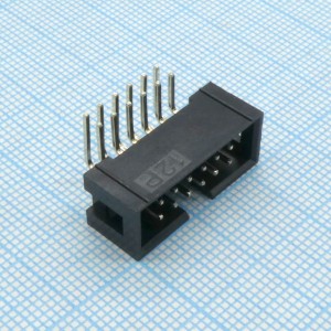 DS1013-12RSIB-B-0, IDC разъем, вилка на плату угловая двухрядная 12pin(2x6)., шаг 2.54мм
